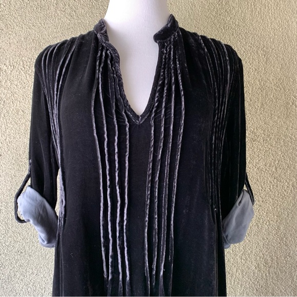 “CP Shades” Dark Navy Velvet Tunic Dress NWT $278 size M - Picture 4 of 12